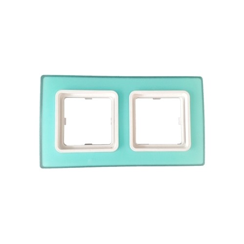 Rama Barva pentru 2 aparate, turcoaz, Hager cod 29000214